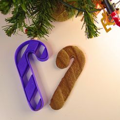DSC00436.JPG Free STL file Christmas Cane Cookie Cutter・Template to download and 3D print