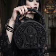 1.png Goth Hamsa Hand Purse STL File for 3D Printing Mystical Gothic Handbag