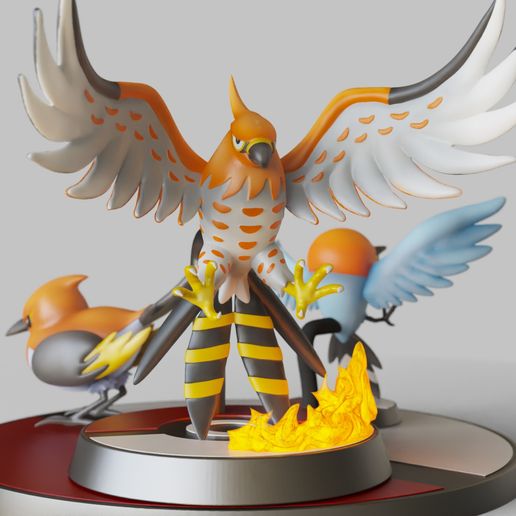 Fletchling,talonflame,fletchinder.2010.jpg Fletchling,Talonflame,Fletchinder Evolution Pack -- FAN ART - POKÉMON FIGURINE