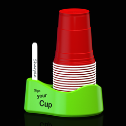 mrsharpieandmrscup.png STL file Mr. Sharpie and Mrs. Drink Cup・Model to download and 3D print, MichaelBourque