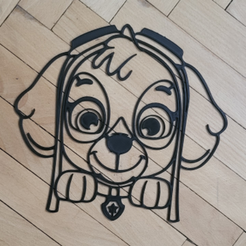 Finished.png Archivo STL SKYE - PAW PATROL 2D WALL PRINTABLE ART・Idea de impresión 3D para descargar