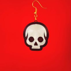 1612652092413.jpg Archivo STL Skull Earrings・Plan imprimible en 3D para descargar