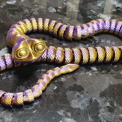 20220202_071154.jpg STL file Ultra Cute Snake articulated - 75cm - flexible Print-in-Place・3D printing idea to download