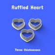 0121-2.png Ruffled Heart Cookie / Fondant Cutter Set