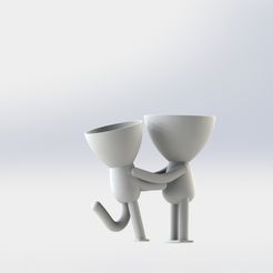 Hombrecito Enamorado.JPG STL file Little potted man in love・Model to download and 3D print, gino2206