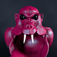 MonkeyTongeZahn0001.png Thread eater, storage, table trash can monkey with tongue + teeth