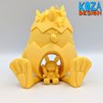 chick-01.jpg STL file CHICK IN AN EASTER EGG PRINTED IN PLACE WITHOUT SUPPORTS・Design to download and 3D print