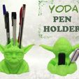 yoda-pen-holder-fb.jpg STL file Yoda Pen Holder・3D printing design to download