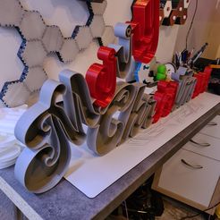 20211204_163351.jpg STL file Merry Christmas Led Light Logo・3D printable design to download