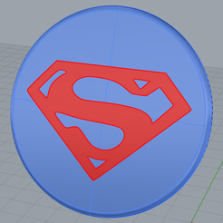 superman.png Free STL file Superman coaster, coaster Superman・Object to download and to 3D print