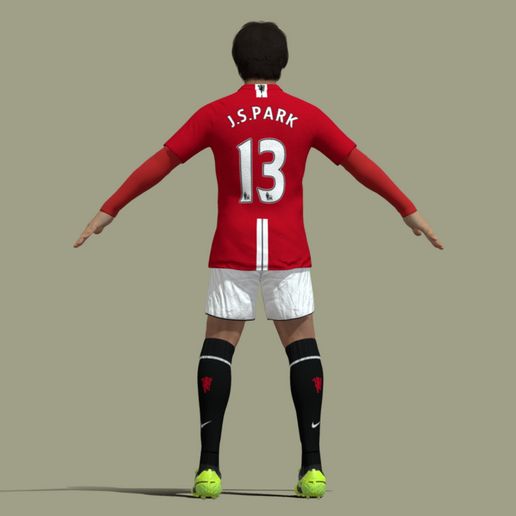 268★サッカー★park ji sung★prostars★フィギュア ⚽ T-Pose Park Ji Sung Manchester United 2008・ 3D File for