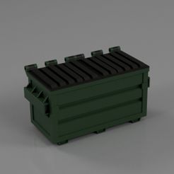 DumpsterBin v6.jpg STL file Dumpster for TableTop board games and Dioramas・3D printable model to download