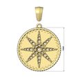 Cluster-Star-8point-Notched-pattern-coin-pendant-06.jpg Pendant diamond 8 point star coin with bail 3D print model