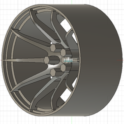Assemblage-jante-10-bâtons-1.png Download STL file 10-spoke rim (21 inches) 1/24 • 3D print design, MACAR