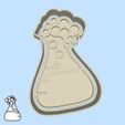50-1.jpg Science and technology cookie cutters - #50 - laboratory glassware: conical / Erlenmeyer flask (style 3)