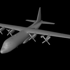 Hercules_C-130H_Scale_1-100_Render_01.jpg 3D file HERCULES C-130H SCALE 1:100 STL FILES 3D PRINT READY・Template to download and 3D print