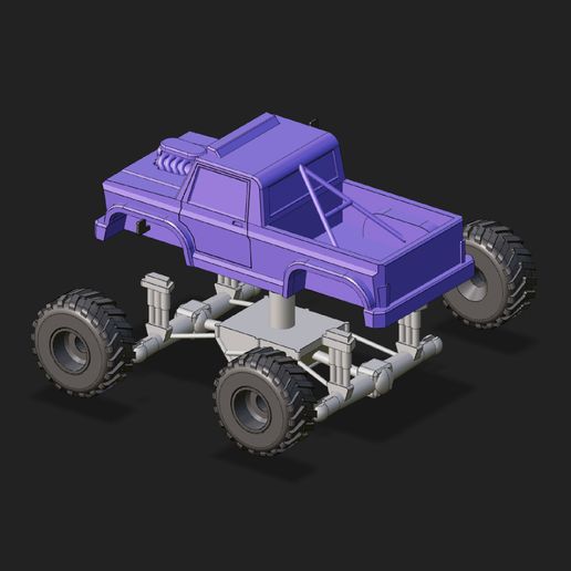 1-07.jpg Modular Monster Truck Toy - 3D Printable Assembly Kit