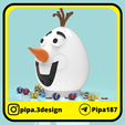 Huevo-Olaf.png EASTER EGG - CONTAINER - BOX - BOX - CANDY BOX - PIGGY BANK - STORAGE - OLAF