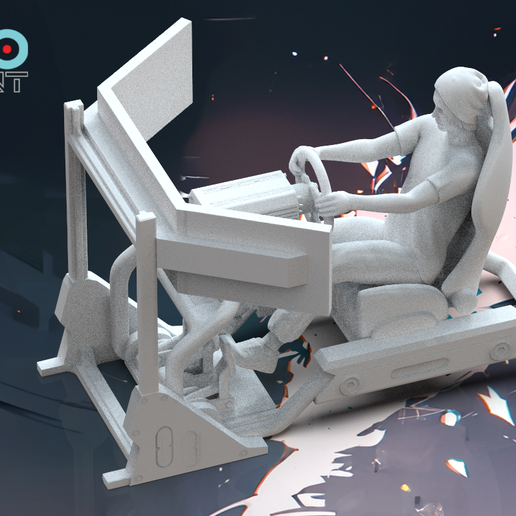 Gamer Playing GT 3D model