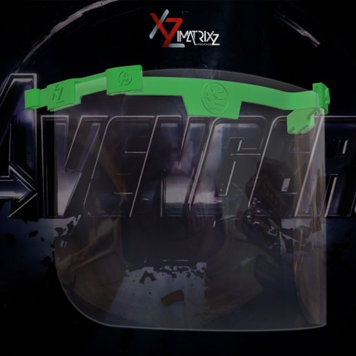 Avengers Face Mask The Incredible Man - 3D model önizlemesi