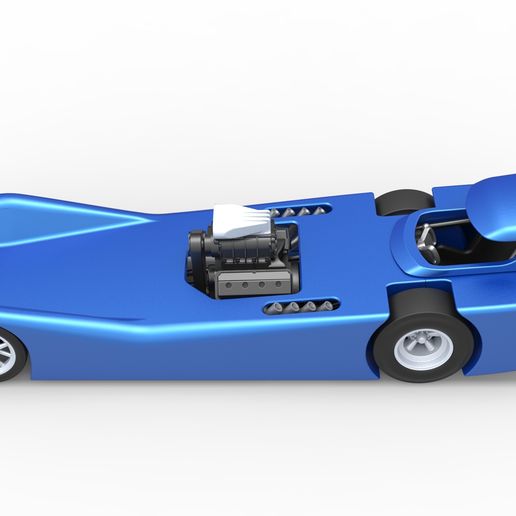 10.jpg Diecast Dragster old school à moteur avant avec coque Version 6 Echelle 1:25