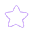 star 3.75in.stl 5 sizes - Classic Star Cookie Cutter for Space Sets and More - SHARP cutting edges!