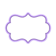 classic frame plaque 4in.stl 4 sizes - Classic Curvy Frame Plaque Shape Cookie Cutter - SHARP cutting edges - So Versatile!