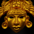 6.png Aztec Cosplay Face Mask 3D print model