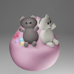 untitled.png Pink Puff and Plush Bears and Toys 3D model