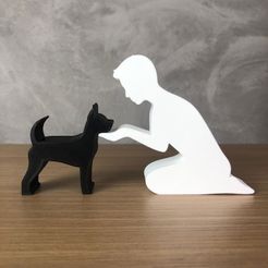 IMG-20240322-WA0017.jpg Boy and his Pinscher for 3D printer or laser cut