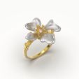 123123123-11.jpg Flower ring 3D print model