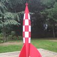 400-2.jpg Файл STL Лунная ракета 400 мм, Лунная ракета, Лунная мишень, Место назначения Луна・Модель для загрузки и 3D печати