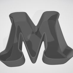 maceta_m_03.jpg 3D file Flowerpot letter M - Planter・3D printable model to download