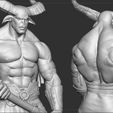 Zbrush-SS-2.jpg Archivo 3D Hombre lobo con cuernos・Diseño de impresora 3D para descargar