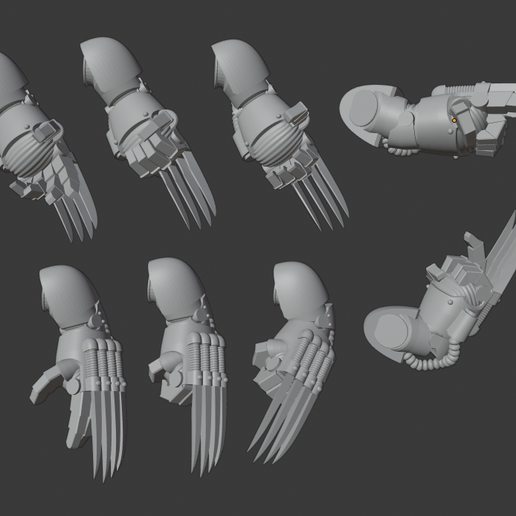 Posable Lighning Claw Ver1 3D model