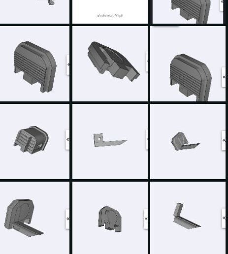 Mega Pack G17, G19 G19X, G23 Plates (9) Versions 3D model