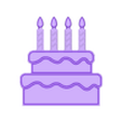 Cake tray 1.stl Birthday Cake Sensory Play Tray