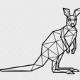 canguru.png Animals Geometric 2d - 34 Models Wall