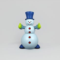 01.jpg STL-Datei Schneemann・Vorlage für 3D-Druck zum herunterladen