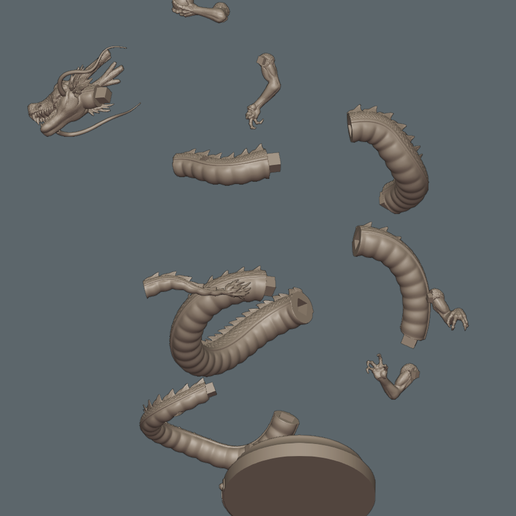 Goku_Shenron_88.png Dragonball Shenron Statue - Archivo de impresión 3D STL Modelo de impresión 3D