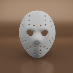 Reg-Front.png Hockey Mask 3D Model (STL) for 3D Printing | Inspired by Friday the 13th | 3 Versions Included