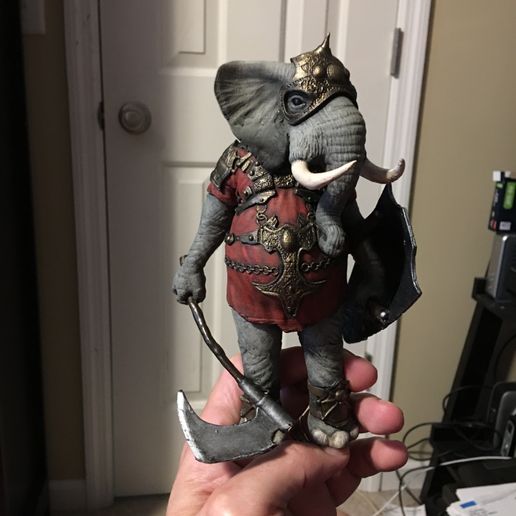 Photo May 12, 5 44 20 PM.jpg TUSK, Luxodon Warrior, Tabletop RPG Miniature