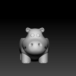 front.jpg Download free STL file Hippo planter • 3D print template, Royal2