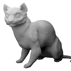 cat print 01_1.png Archivo OBJ Escultura de Alto Detalle de Gato・Design para impresora 3D para descargar, VanChelsing