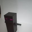 IMG_20240111_204519_178.jpg Enderman Minecraft phone holder and toy for kids. Custom colored paper eyes