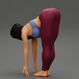 3D file Young Woman Doing Yoga Asana Standing Forward Bend Pose 3D Print  Model 👩・3D printer model to download・Cults