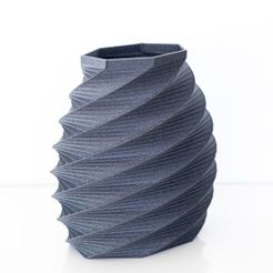 Vase_02_Night-Blue_-01.jpg Jarrón geométrico impreso en 3D - Geometric 3D printed planter