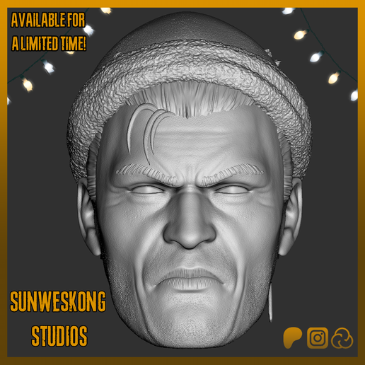 The Punisher Christmas Headsculpt 3D model