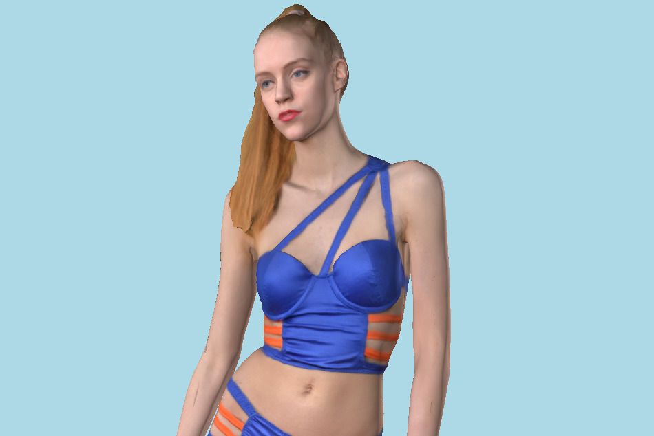 Prev_Woman-2.jpg Бесплатный STL файл Женщина в купальнике・Шаблон для загрузки и 3D-печати, file2btc