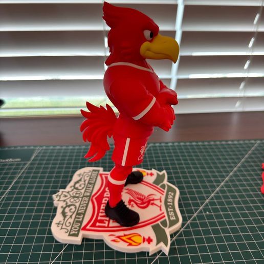Liverpool FC Mascot "Mighty Red" Figure with Crest Base